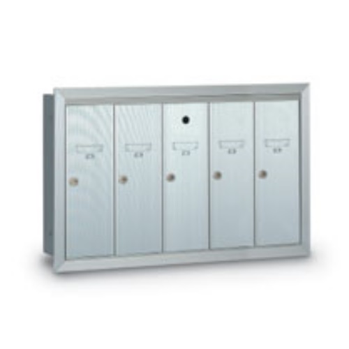 5-Door Semi-Recessed Vertical Mailbox